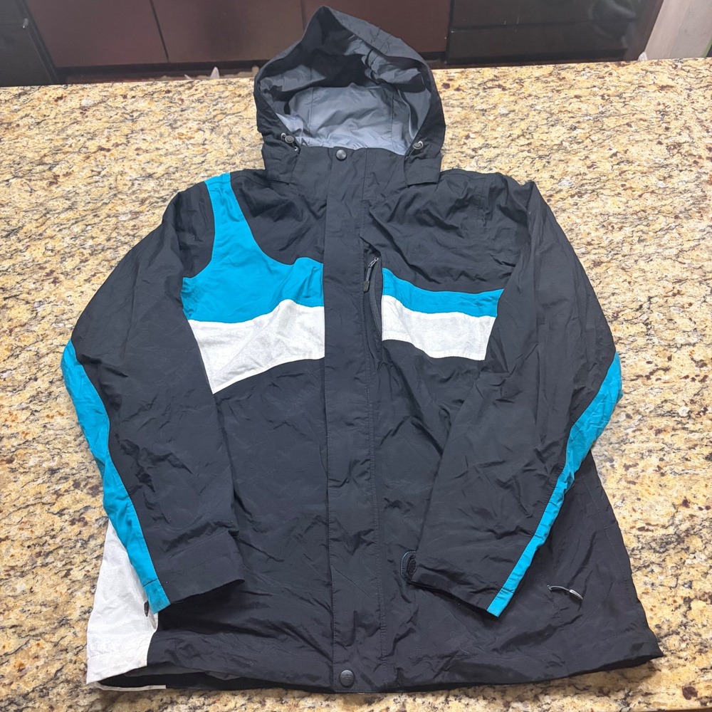 Nike ACG Boy FitStorm Hooded Jacket Black Teal White L 12-14 Outer Layer ws